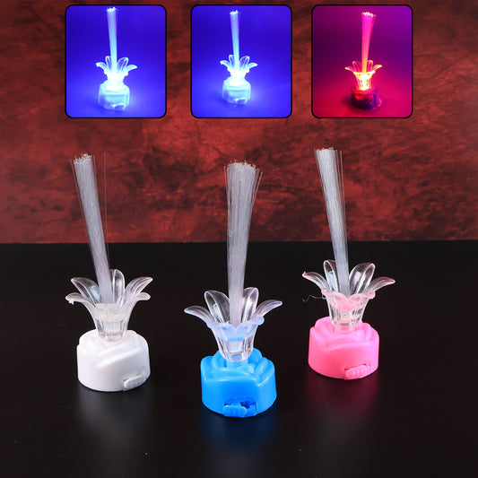 Multi-color Led Fiber Optic Flower Night Lamps (Mix Color 3 Pc)