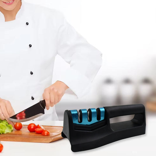 10020 Knife Sharpener For Kitchen Knife Sharpener With Vegetable Chopper And Fish Scale Remover Handheld Knives Pocket Knife Sharpener Knife Sharpener For Chefs Serrated Knife (9in1)