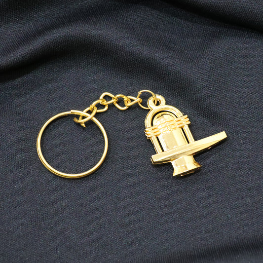 Shivling Trishul Metal Keychain Set (5 Pc Mix Design)