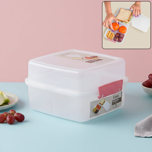 1 Large And 3 Small -compartment 1400 Ml Multipurpose Lunch Box (1400 Ml 1 Pc)