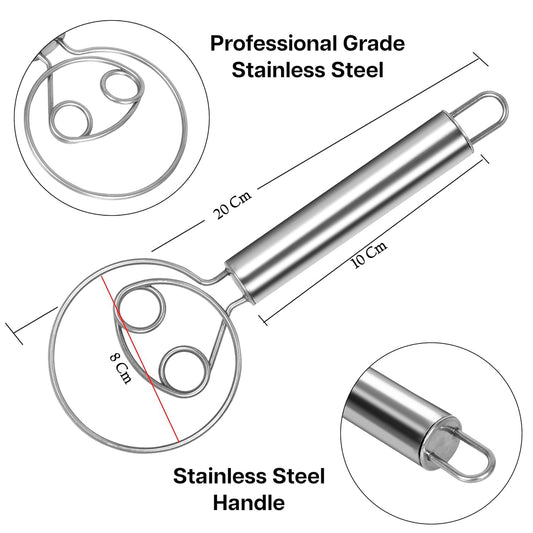 Stainless Steel Danish Dough Whisk - (1 Pc Big)