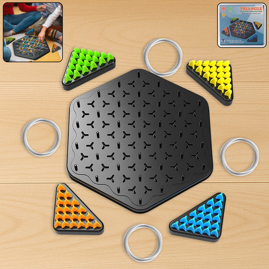 Strategic Triangle Color Matching Puzzle Board Game For Kids Family