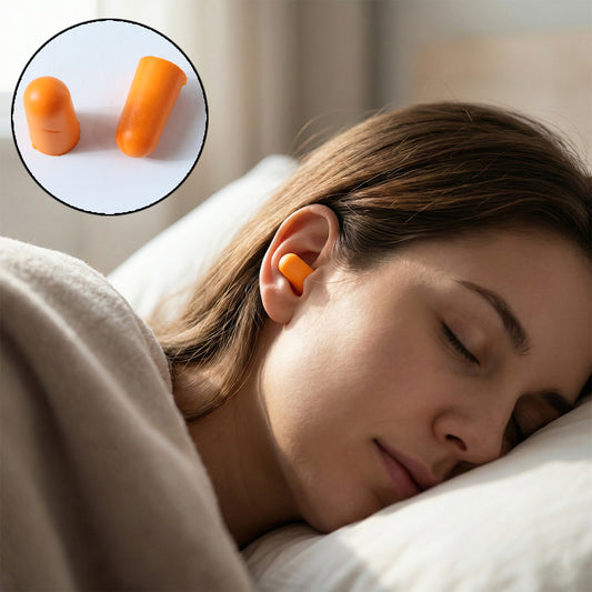 Soft Foam Noise Reduction Ear Plugs With Storage Case (4 Pair 8 Pcs)