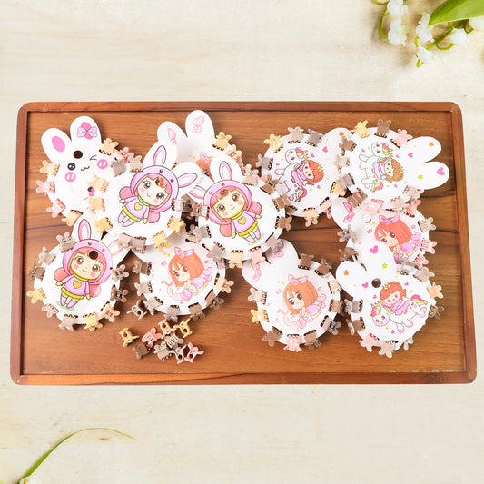 Mini Claw Hair Clips Set For Girls (12 Pkt 1 Set)