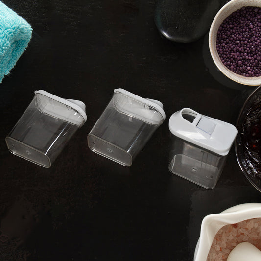 2782 Kitchen Storage Jars Container Set 3pc Transparent Jar Set For Home Kitchen Use