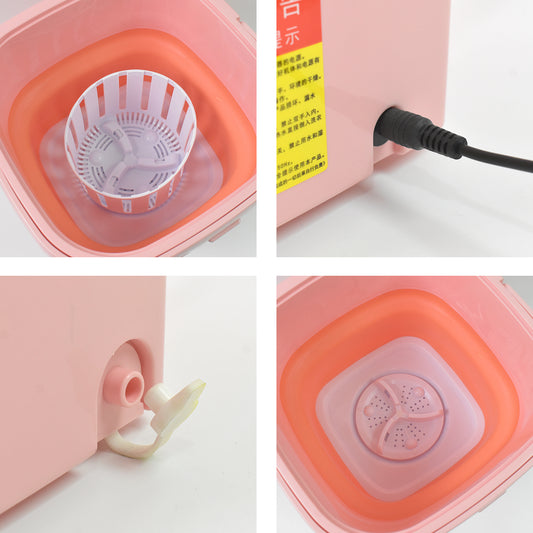 Portable Washing Machine Foldable Washer And Dryer Combo (1 Set Mix Color)