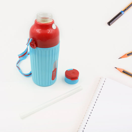 0400 Plastic Sports Insulated Water Bottle With Dori Easy To Carry High Quality Water Bottle Bpa-free Leak-proof For Kids School For Fridge Office Sports School Gym Yoga (1 Pc 500ml)