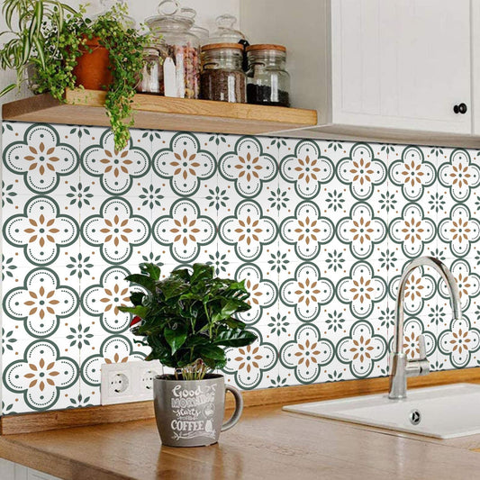 Peel And Stick Floor Tiles Kitchen Bathroom Backsplash Sticker Detachable Waterproof Diy Tile Stickers For Wall Decoration Tiles Home Decoration (8x8 Inch 1 Pc Tiles)