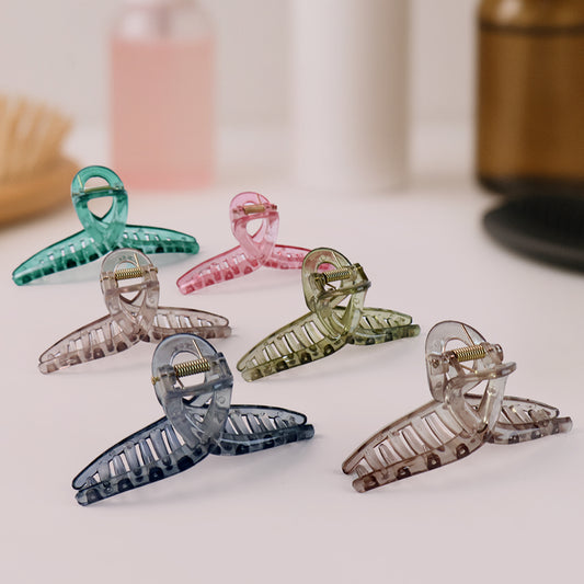 Hair Clutcher Clips (Mix Design Multicolor 12 Pc)