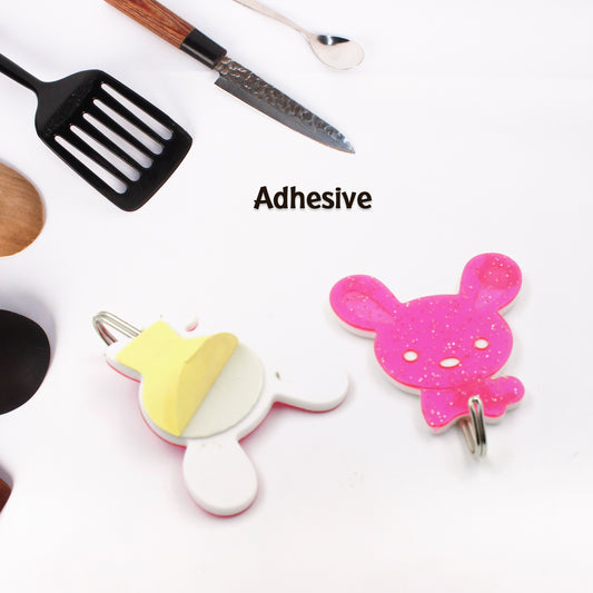 Multipurpose Strong Hook Self-adhesive Hooks For Wall Heavy Plastic Hook Sticky Hook Household For Home Decorative Hooks Bathroom All Type Wall Use Hook Suitable For Bathroom Kitchen Office (2 Pc Set