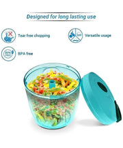 0065 Manual Stainless Steel Compact Extra Sharp Hand Held Vegetable Chopperslicer With 5 Blades thumbnail 1