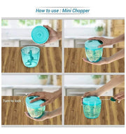 0065 Manual Stainless Steel Compact Extra Sharp Hand Held Vegetable Chopperslicer With 5 Blades thumbnail 2