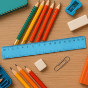 4-piece Transparent Geometry Instrument Set With Ruler thumbnail 4
