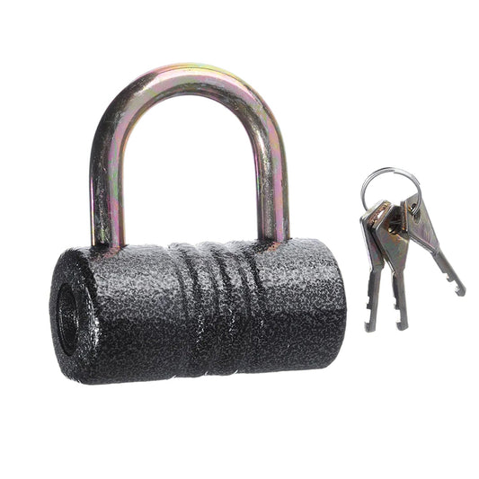Heavy-Duty Iron Padlock ? 82mm Black Spray Lock with Brass Core & 5 Keys, Waterproof & Anti-Theft