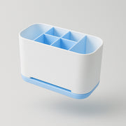 6 Compartment Multi Purpose Organizer Toothbrush Holder Stand Plastic Caddy (1 Pc) thumbnail 1