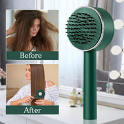 6034 Air Cushion Massage Brush Airbag Massage Comb With Long Handle Self-cleaning Hair Brush Detangling Anti-static For All Hair thumbnail 6