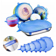 2154 Silicone Stretch Lids Reuseable Microwave Safe Flexible Covers (Set Of 6) (Loose Pack) thumbnail 1