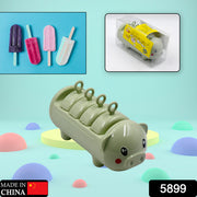 5899 Pig Shape Mold Ice Candy Popsicle Mold Ice Plastic Ice Candy Maker Kulfi Maker Molds Set With 4 Cups thumbnail 5