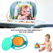 0617 Portable Non Spill Feeding Toddler Gyro Bowl 360 Degree Rotating Dish thumbnail 1