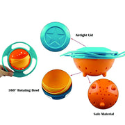 0617 Portable Non Spill Feeding Toddler Gyro Bowl 360 Degree Rotating Dish thumbnail 2