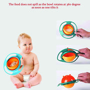 0617 Portable Non Spill Feeding Toddler Gyro Bowl 360 Degree Rotating Dish thumbnail 5