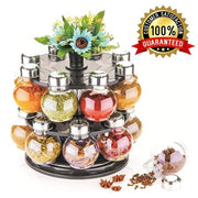 069 Multipurpose Revolving Plastic Spice Rack Set (16pcs) thumbnail 4