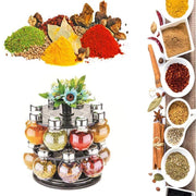 069 Multipurpose Revolving Plastic Spice Rack Set (16pcs) thumbnail 1