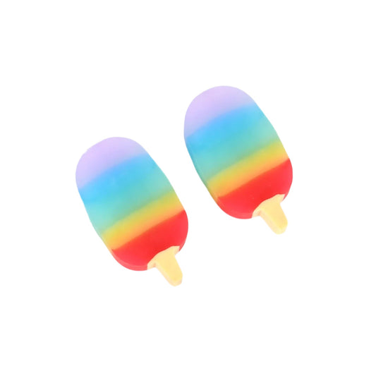 Jelly Popsicle Erasers ? Cute & Fancy Mini Erasers for Kids (2 Pc Set, Mix Design)