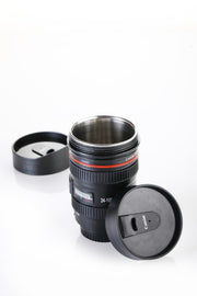 0720 Camera Lens Shaped Coffee Mug Flask With Lid thumbnail 1