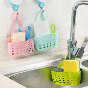 762 Adjustable Kitchen Bathroom Water Drainage Plastic Basketbag With Faucet Sink Caddy thumbnail 1