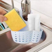 762 Adjustable Kitchen Bathroom Water Drainage Plastic Basketbag With Faucet Sink Caddy thumbnail 3