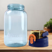 Blue Plastic Leak-proof Flip Cap  Safty Lock Water Bottle (600ml Approx  1 Pc) thumbnail 2