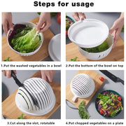 Plastic 60 Seconds Salad Cutter Salad Maker Salad Bow  (1 Pc) thumbnail 4