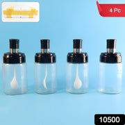 Transparent Spice Jar Set With Spoon  Airtight Lid (4 Pc) thumbnail 5