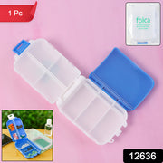 Portable Blue Dual-sided Pill Organizer Box (1 Pc) thumbnail 6