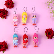 Cute Mini Doll Hanging Keychain Set (6 Pc Mix Color) thumbnail 1