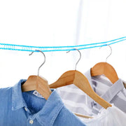 8861 3 Meters Windprood Anti-slip Clothes Washing Line Drying Nylon Rope With Hooks Durable Camping Clothesline Portable Clothes Drying Line Indoor Outdoor Laundry Storage For Travel Home Use (3 Mtr.) thumbnail 1
