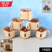 Premium Square Shape Tea Cup Set  6-piece (150 Ml) thumbnail 7