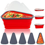 10026 Reusable Pizza Storage Containers With 5 Microwavable Serving Trays Silicone Container Expandable  Adjustable For Packing Pizza At Home  Outdoor thumbnail 1