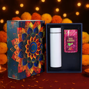Effete Rose Almonds Gift Hamper Golden With Bottle (2 Pc Set) thumbnail 3