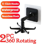 4650 360 Rotatable  Hooks For Hanging (Pack Of 2) (Brown Box) thumbnail 1