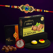 Rakhi For Brother Set Of 1 With Chocolate Almonds 32gm Pooja Coin With Greating Card Rakhi For Kids Brother And Bhabhi Rakhi With Chocolate Sweets Rakhi Gift Rakhi Combo (K1_549_ca32) thumbnail 1