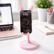Cute Bunny Mobile Stand Holder for Desk & Kids Study Table (Color may vary) thumbnail 3