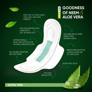 0982 Sanitary Pads For Women With Goodness Of Neem  Aloe Vera  Ultra Thin  Leakage Protection  Ph Balance  With Antibacterial Anion Chip  5x More Absorbance (320 Mm  32 Pads) thumbnail 2