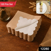 Disposable Scalloped Edge Tissue Napkins Set (120 Pc) thumbnail 7