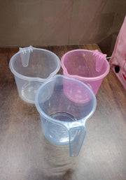 Plastic Round Transparent Bath Water Mug (1 Pc  1200 Ml  Mix Color) thumbnail 6