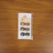 Cute Teddy Bear Decorative Snap Hair Clips Set (4 Pc) thumbnail 6