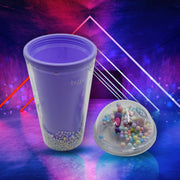 6883a Design Printed Sipper Bottle With Toy Led Glow Light Double Wall Sipper Glass Water Bottle  Sipper Bottle With Straw For Girls And Kids For Boys And Girls Schooltuitiongym (Pack Of 1) thumbnail 6