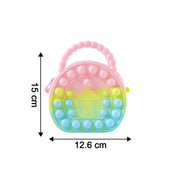 Rainbow Round Silicone Pop It Coin Purse (1 Pc) thumbnail 4