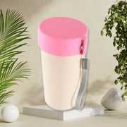 12683 Travel Coffee Cup Portable Water Bottle Wheat Straw Coffee Tea Mug Coffee Mug With Lids For Coffee Tea (300 Ml Approx) thumbnail 1